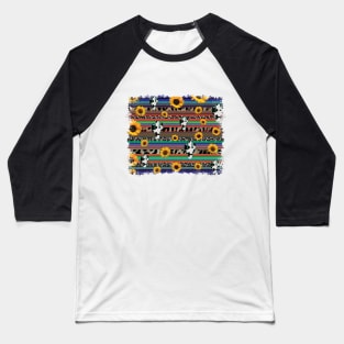 Cowhide Cactus Serape Baseball T-Shirt